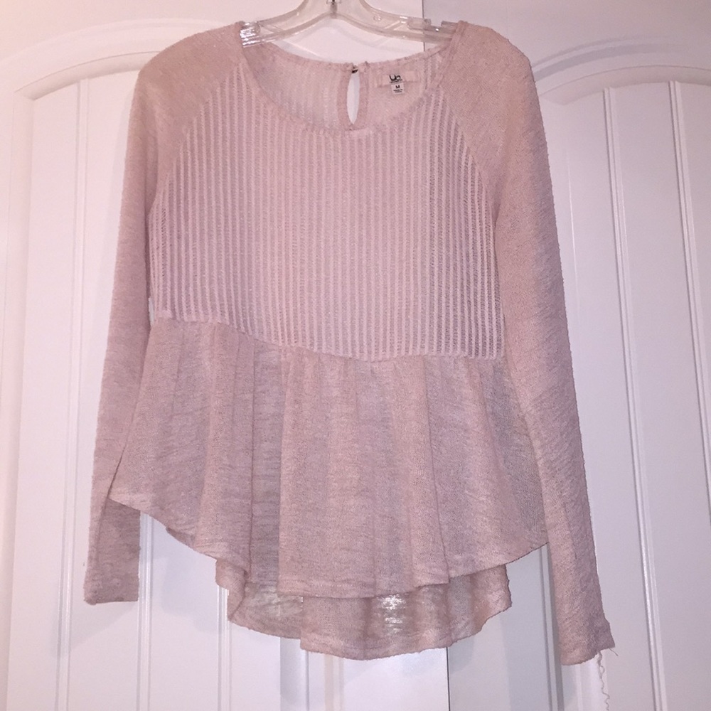 High-low knit sweater